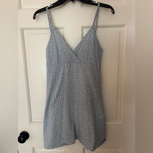 Brandy Melville Light Blue Floral Chemise